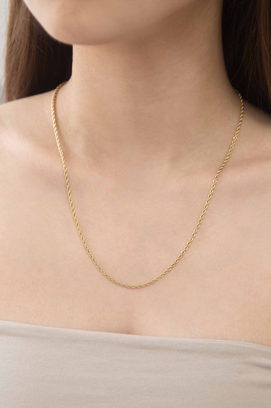 Twist Around Necklace | Gold (14K)