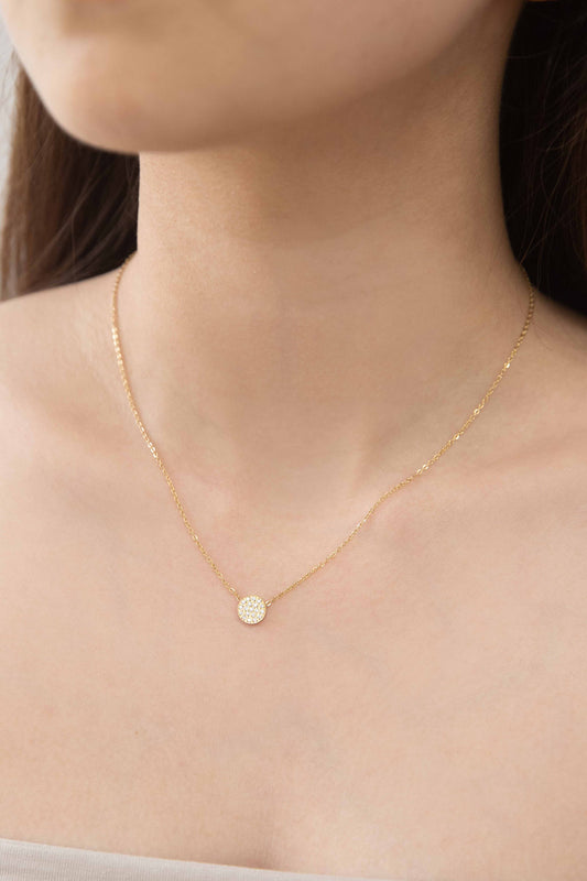 Sparkling Stone Necklace (14K)