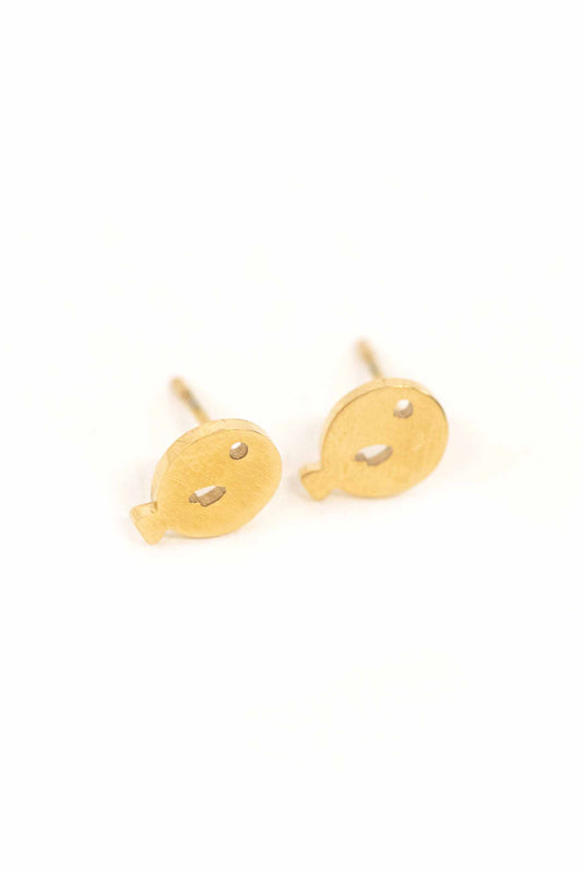 Balloon Stud Earrings | Gold