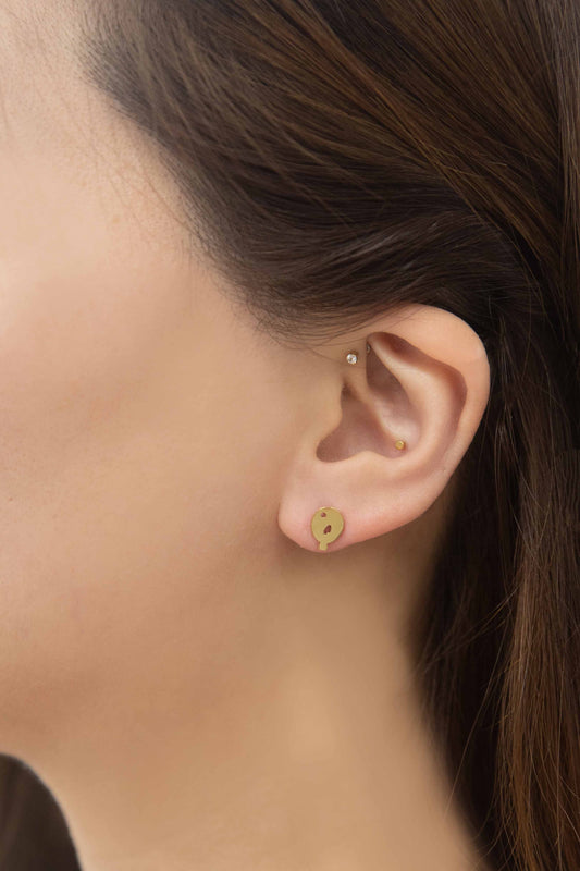 Balloon Stud Earrings | Gold