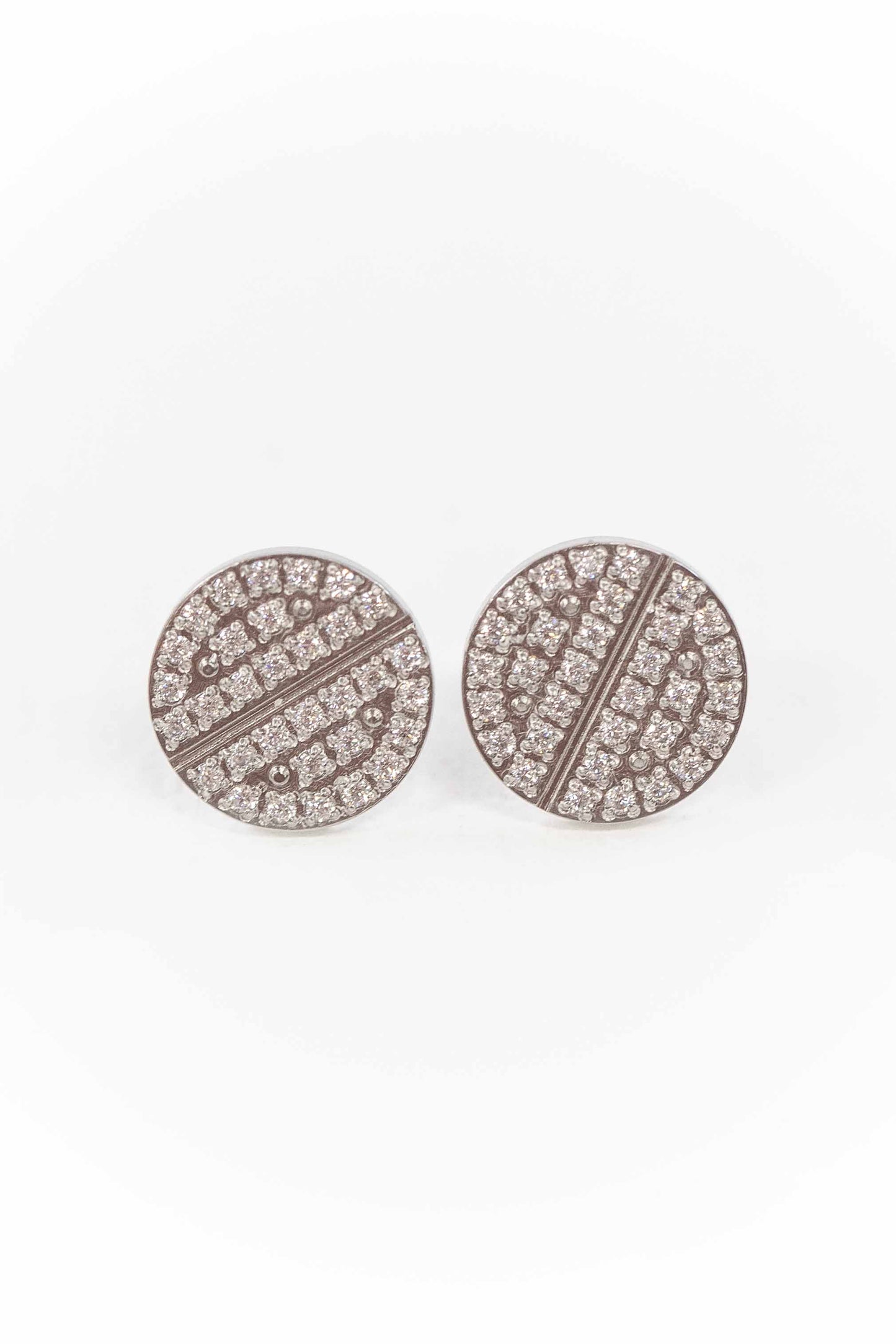 Cent Stud Earrings | Silver