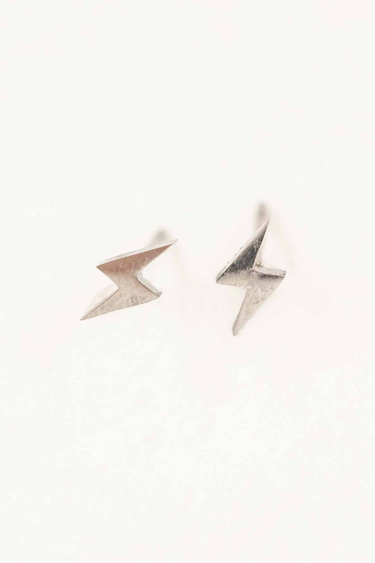 Shocker Stud Earrings | Silver