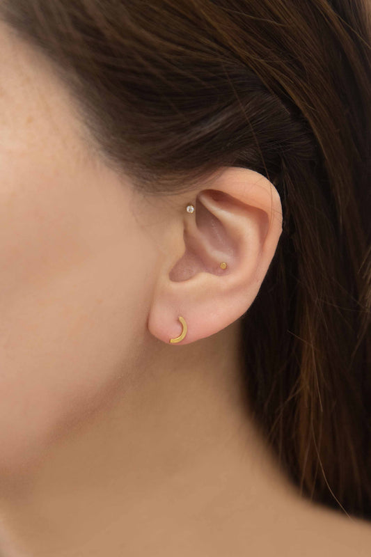 Nood Stud Earrings | Gold