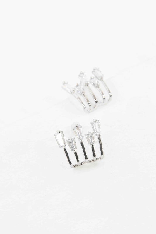 Kalimba Post Earrings | Silver