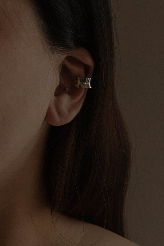 Solid Ear Cuff Earrings | Silver