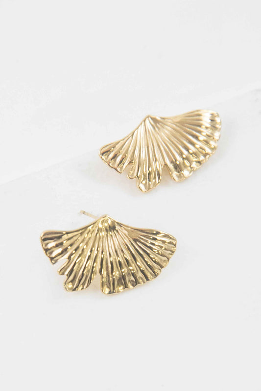 Gingko Leaf Post Earrings