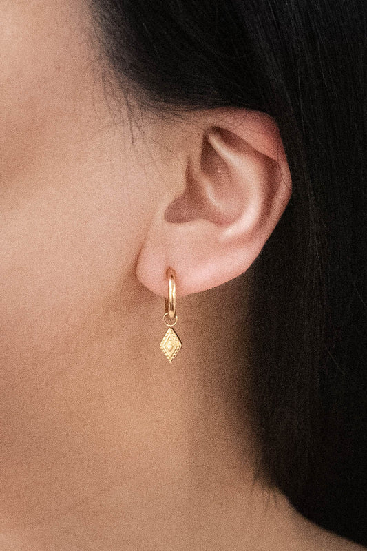 Dangle Huggie Hoop Earrings