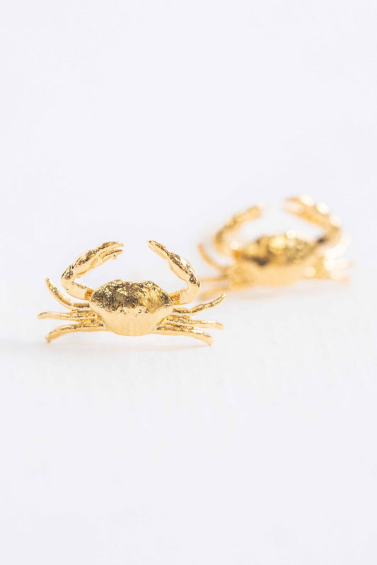 Bay Crab Earrings | Gold