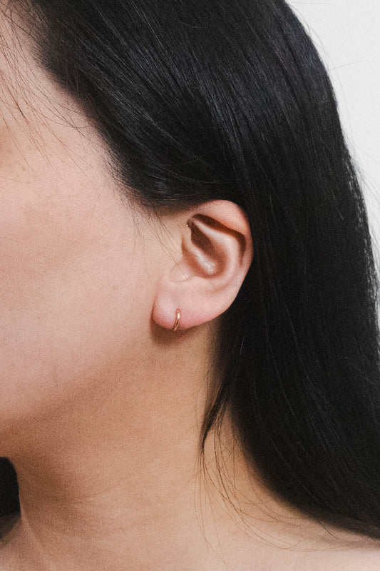 Ultra Mini Huggie Hoop Earrings | Gold