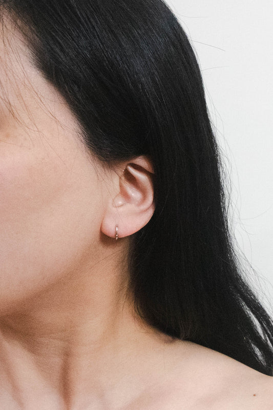 Ultra Mini Huggie Hoop Earrings | Silver