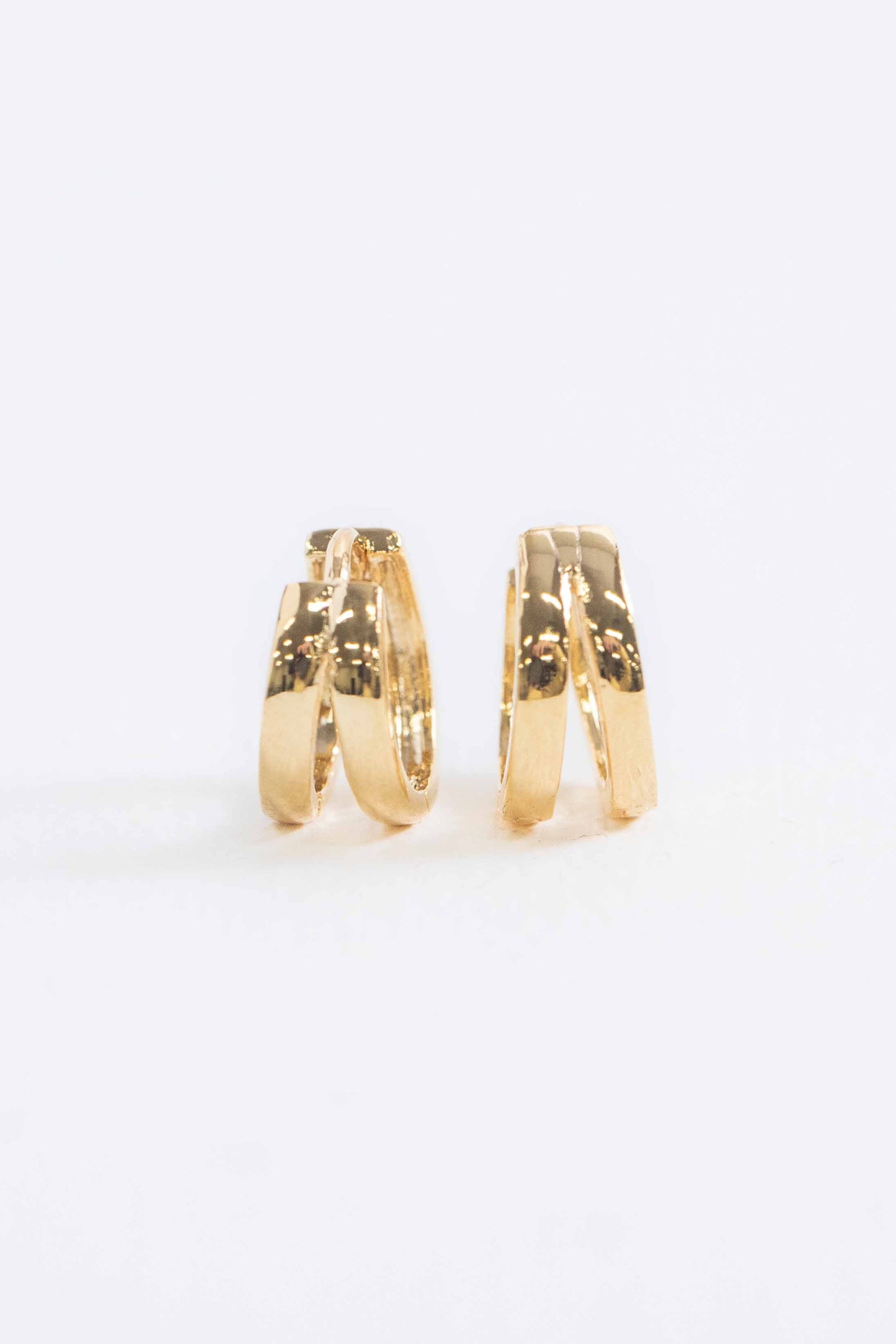 Split Huggie Hoop Earrings | Gold