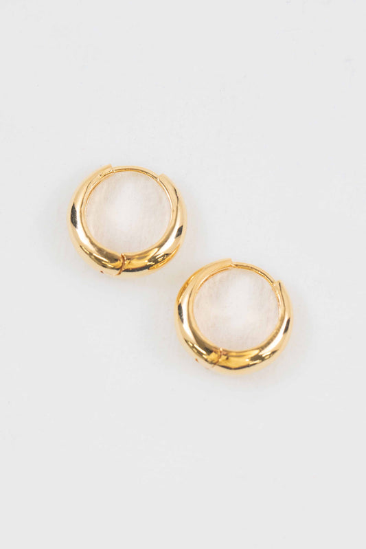 Elegance Huggie Hoop Earrings | Gold