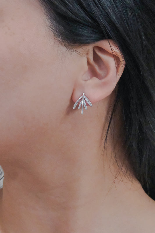 Branch Stud Earrings | Silver