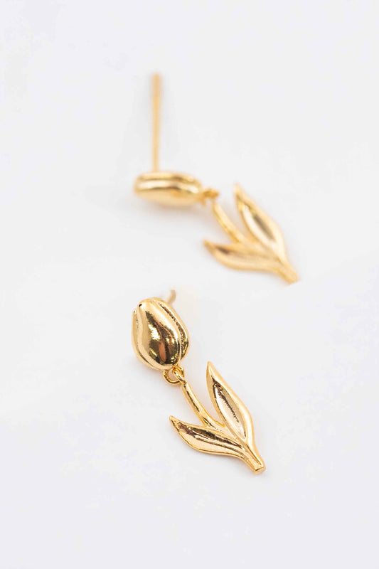Tulip Dangle Earrings | Gold