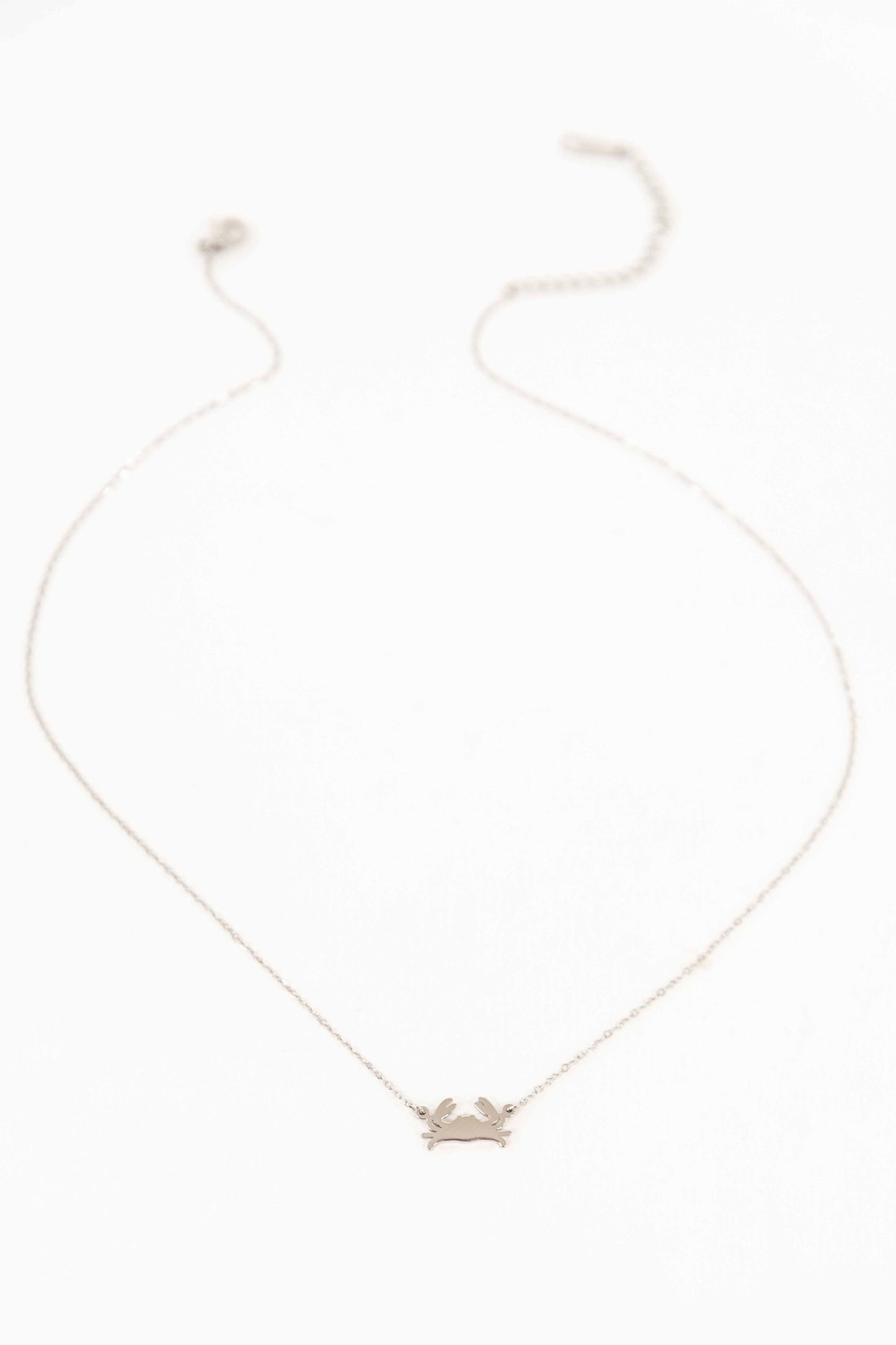 Crab Charm Necklace | Silver