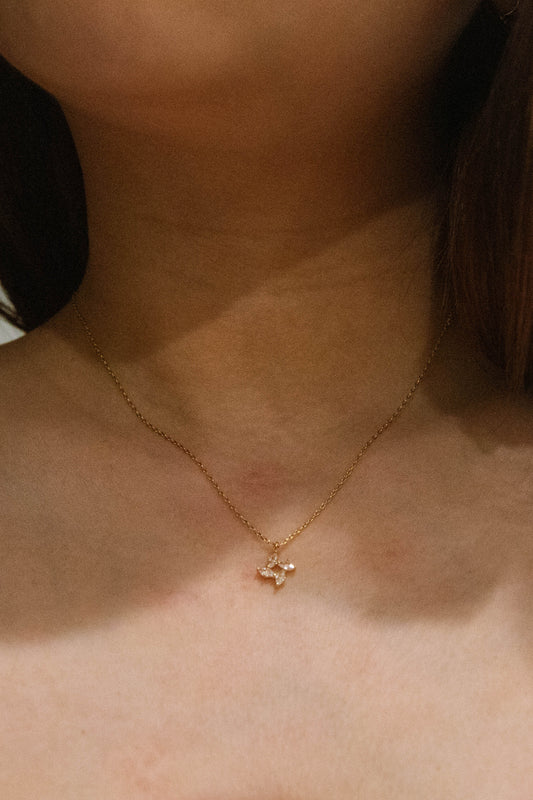 Windmill Charm Necklace | Gold