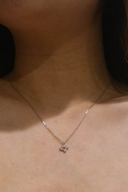 Windmill Charm Necklace | Silver