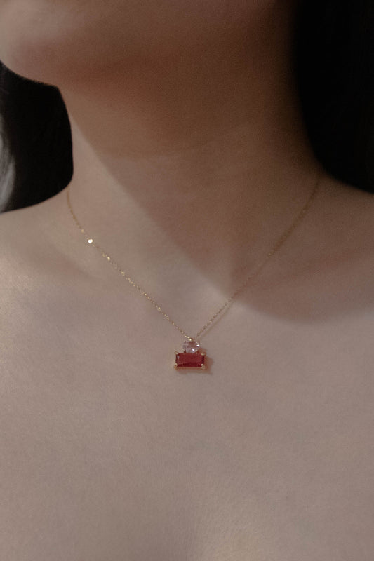 Precious Pink Stone Necklace