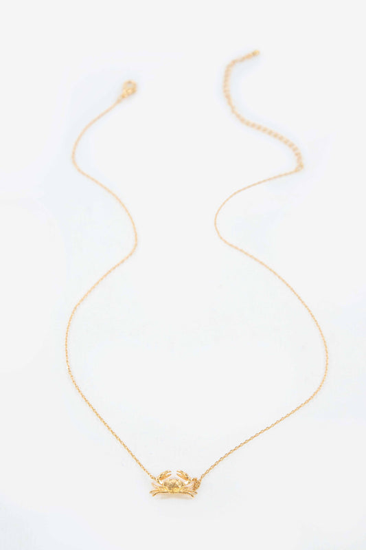 Bay Crab Necklace | Gold