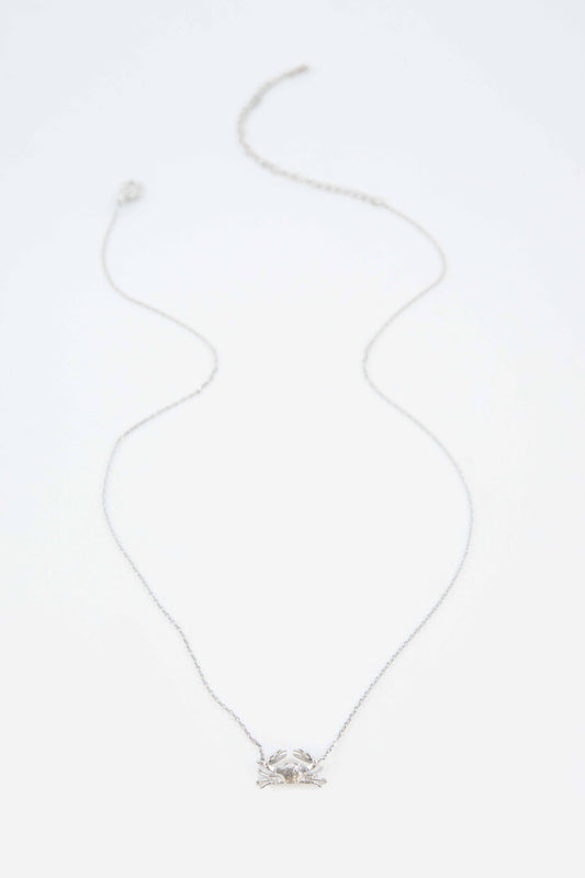 Bay Crab Necklace | Silver