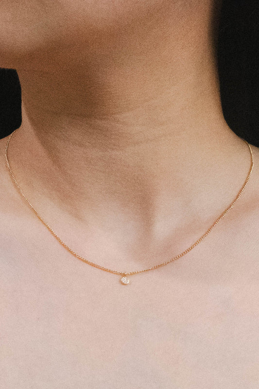 Dot Charm Necklace | Gold