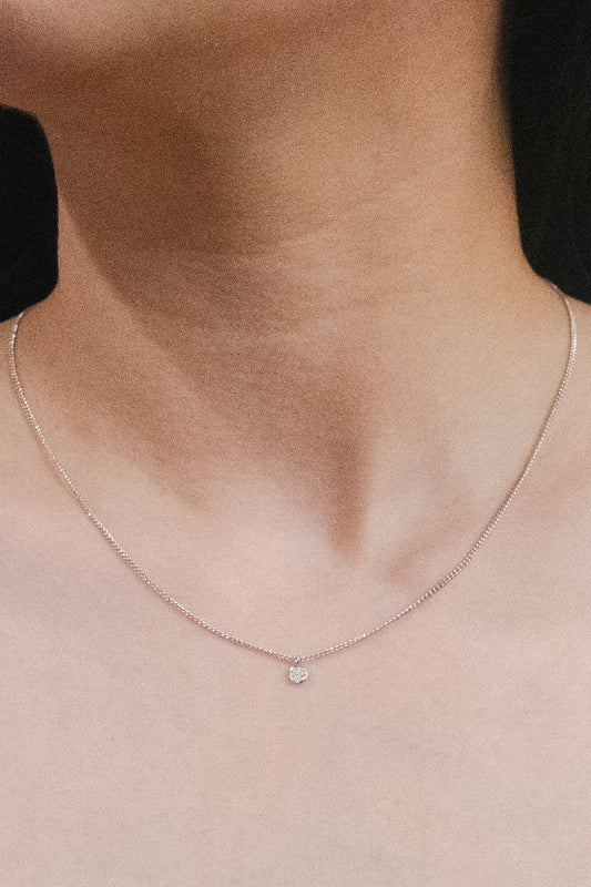 Dot Charm Necklace | Silver