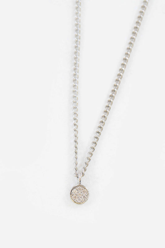 Dot Charm Necklace | Silver
