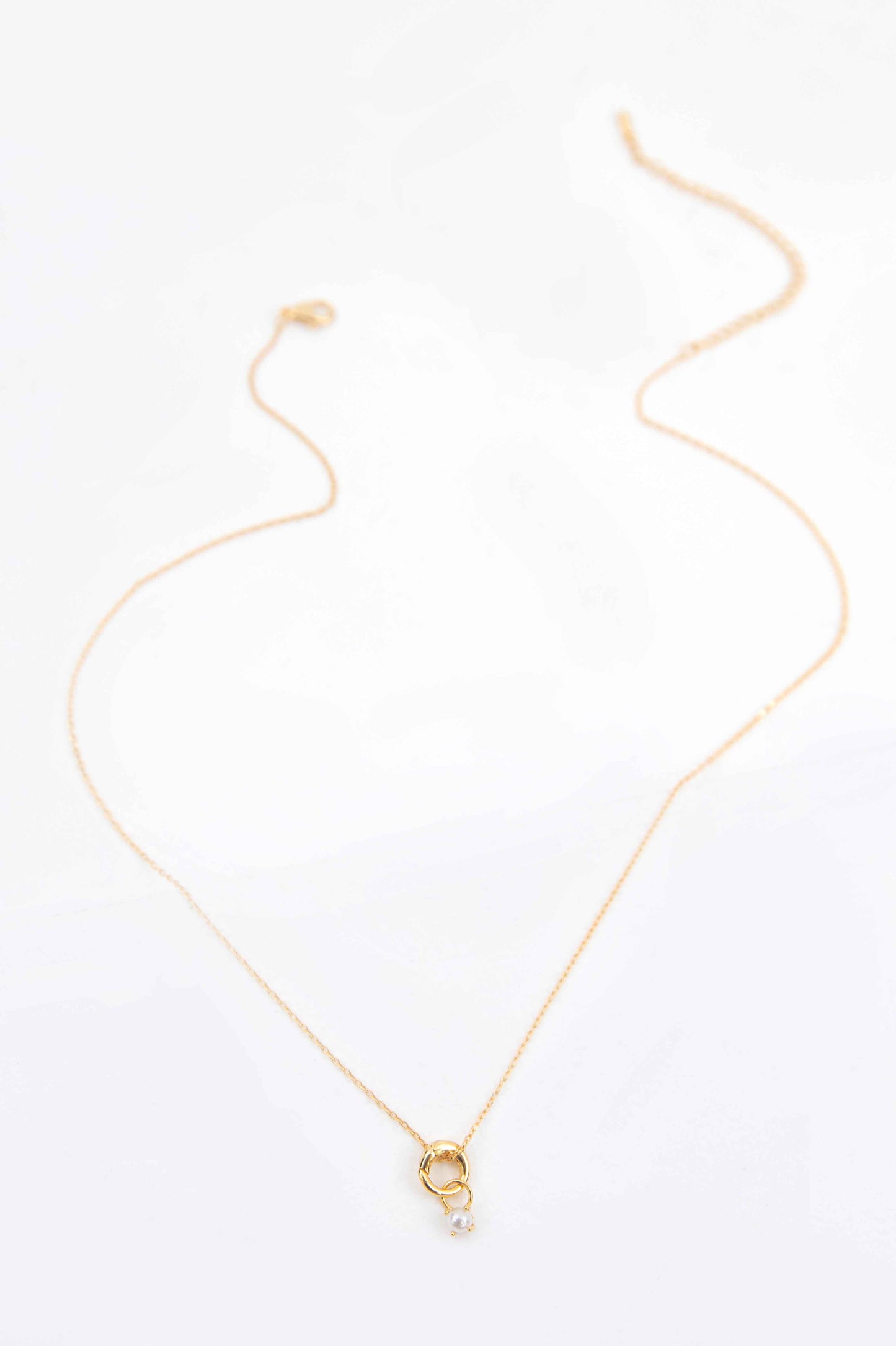 June Birthstone Charm Necklace | Gold