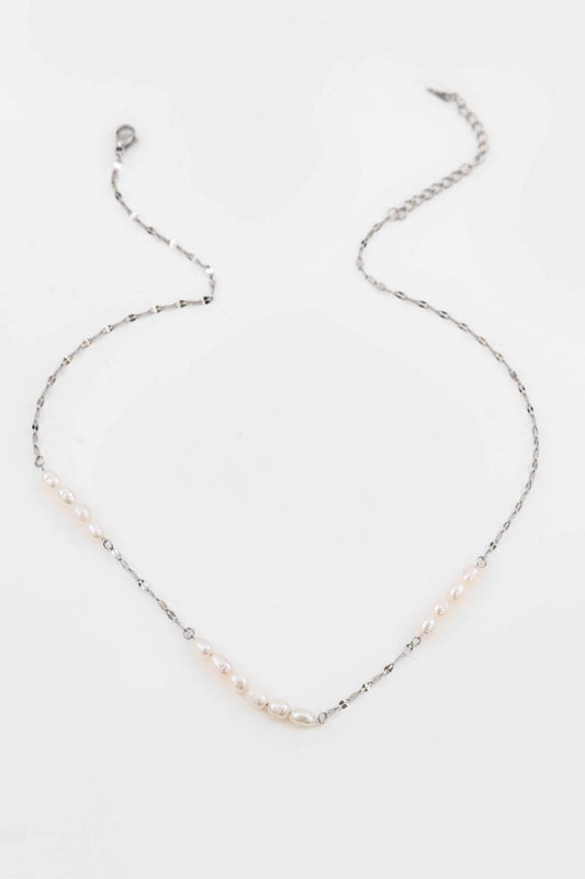 Laguna Pearl Necklace | Silver