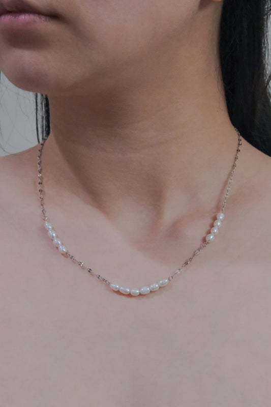 Laguna Pearl Necklace | Silver
