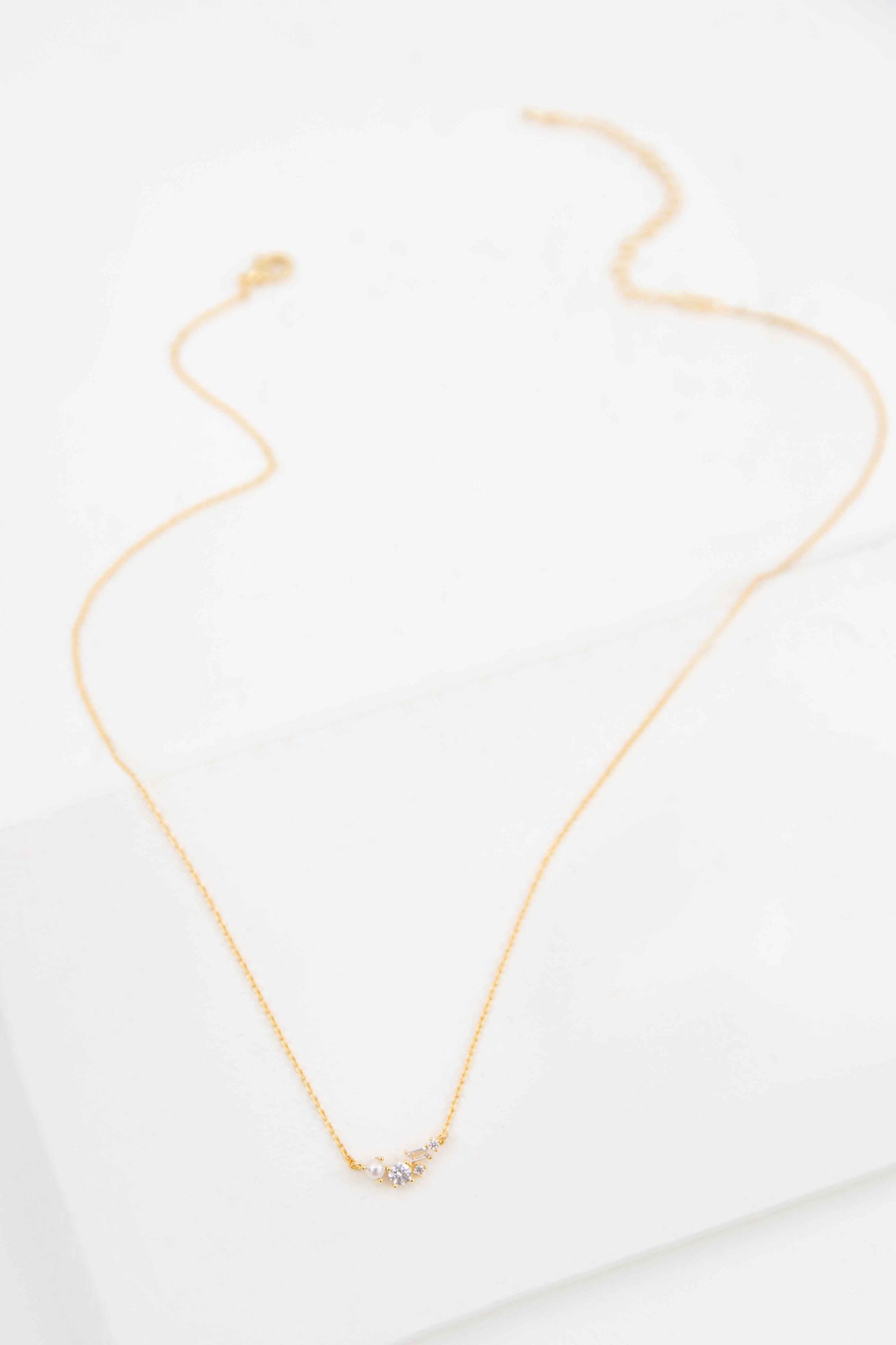 Small Cluster Charm Necklace | Gold