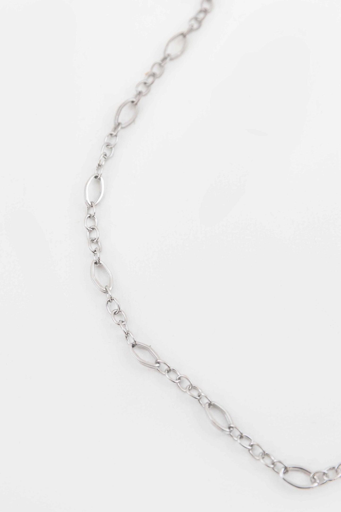 Spaced Oval Link Necklace | Silver