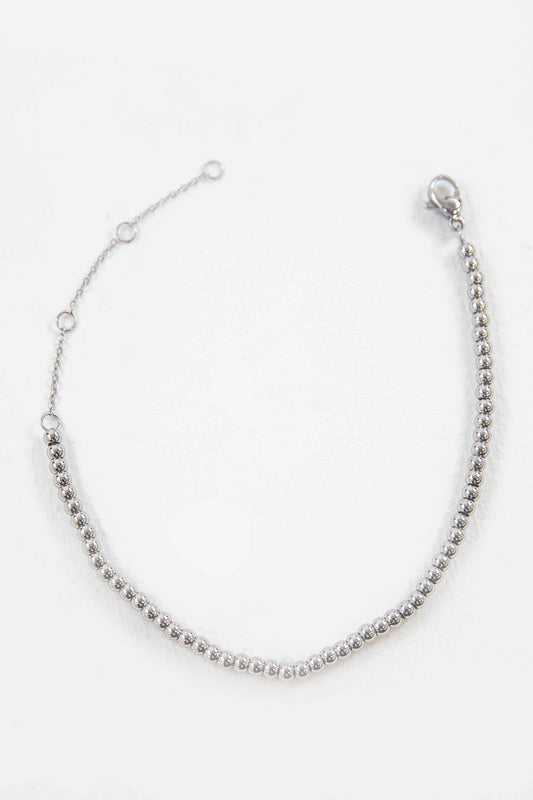 Micro Beaded Bracelet | Silver