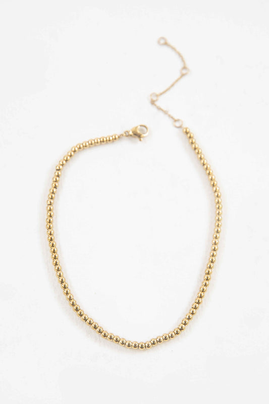 Micro Beaded Anklet | Gold