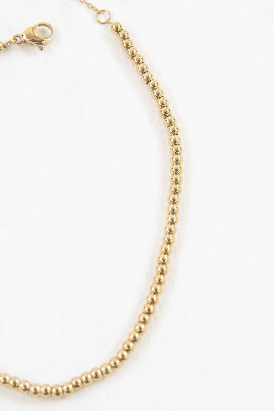 Micro Beaded Anklet | Gold