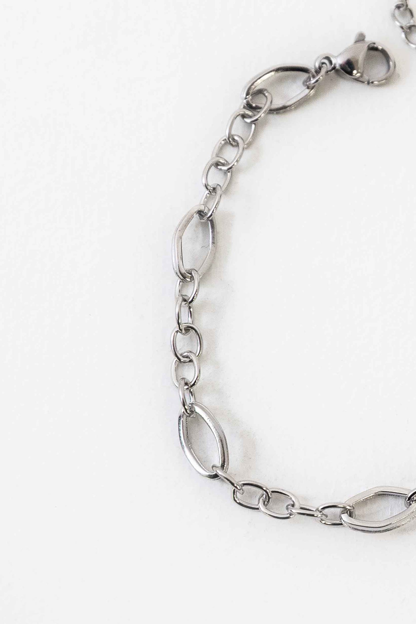 Spaced Oval Link Bracelet | Silver