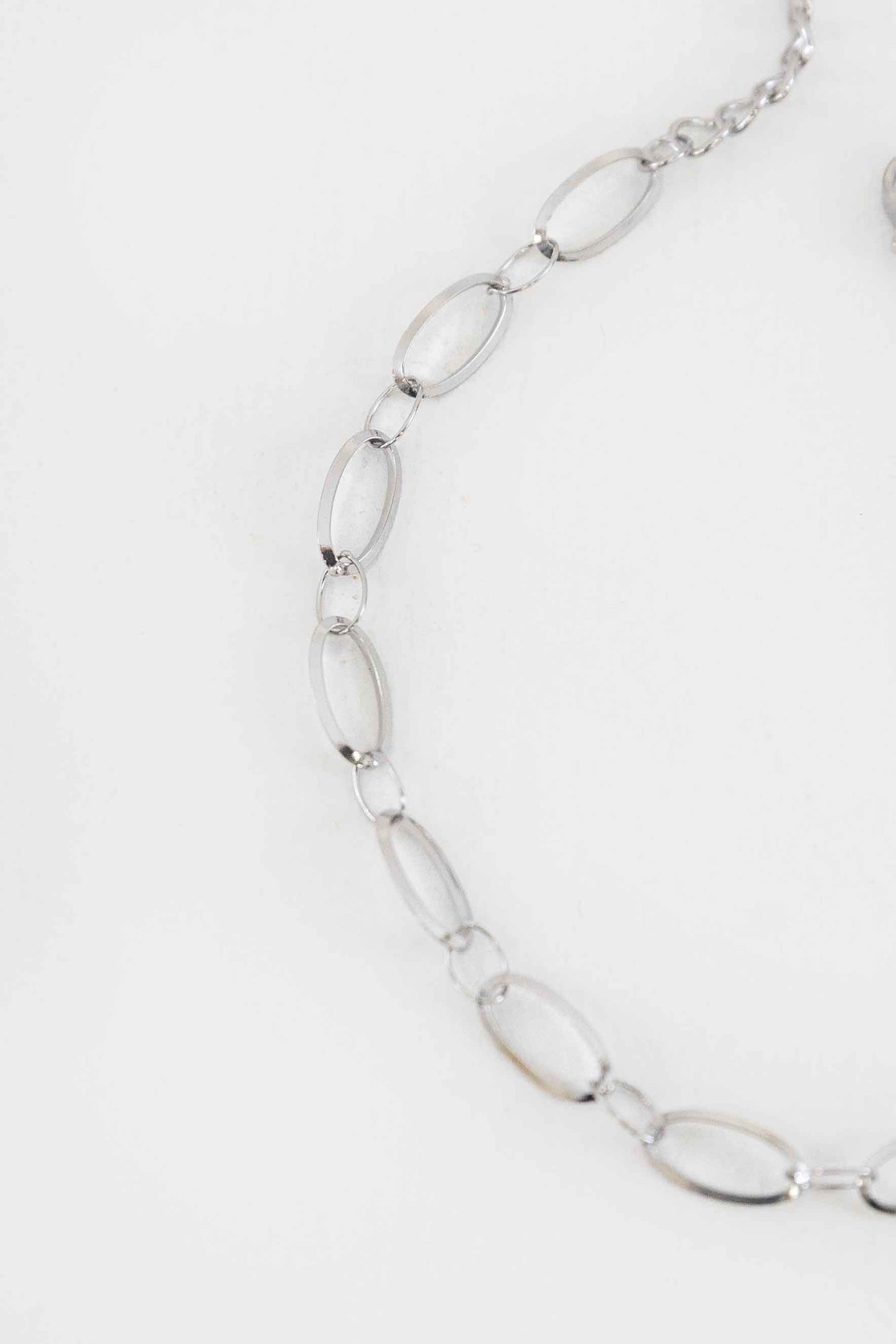 Delicate Oval Link Chain Bracelet | Silver