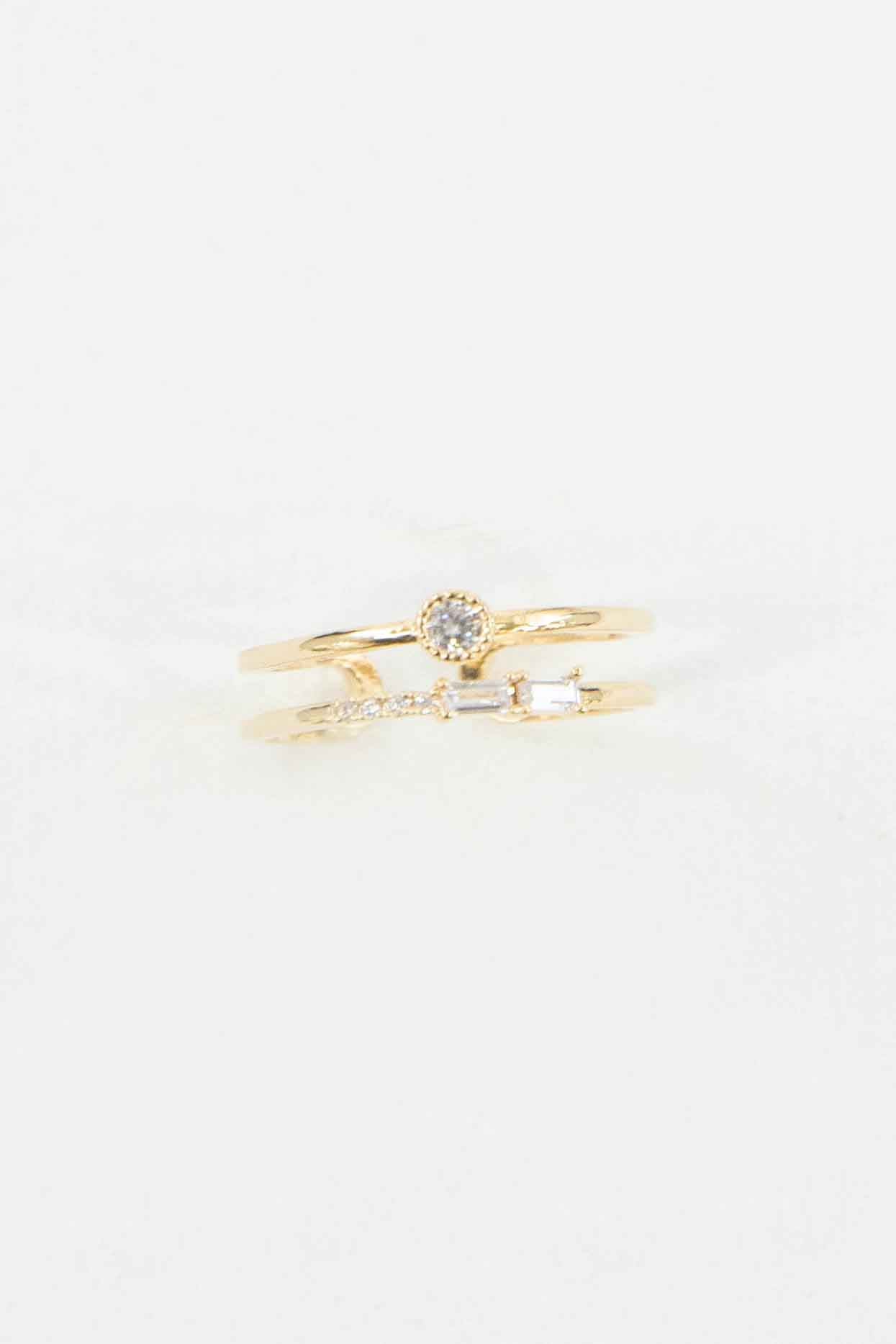 Neo Double Layer Adjustable Ring | Gold