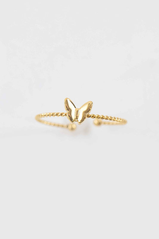 Butterfly Charm Adjustable Ring