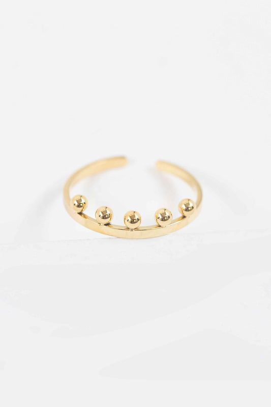 Bump Adjustable Ring | Gold