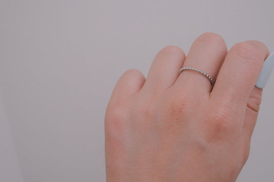 Dots Adjustable Ring | Silver