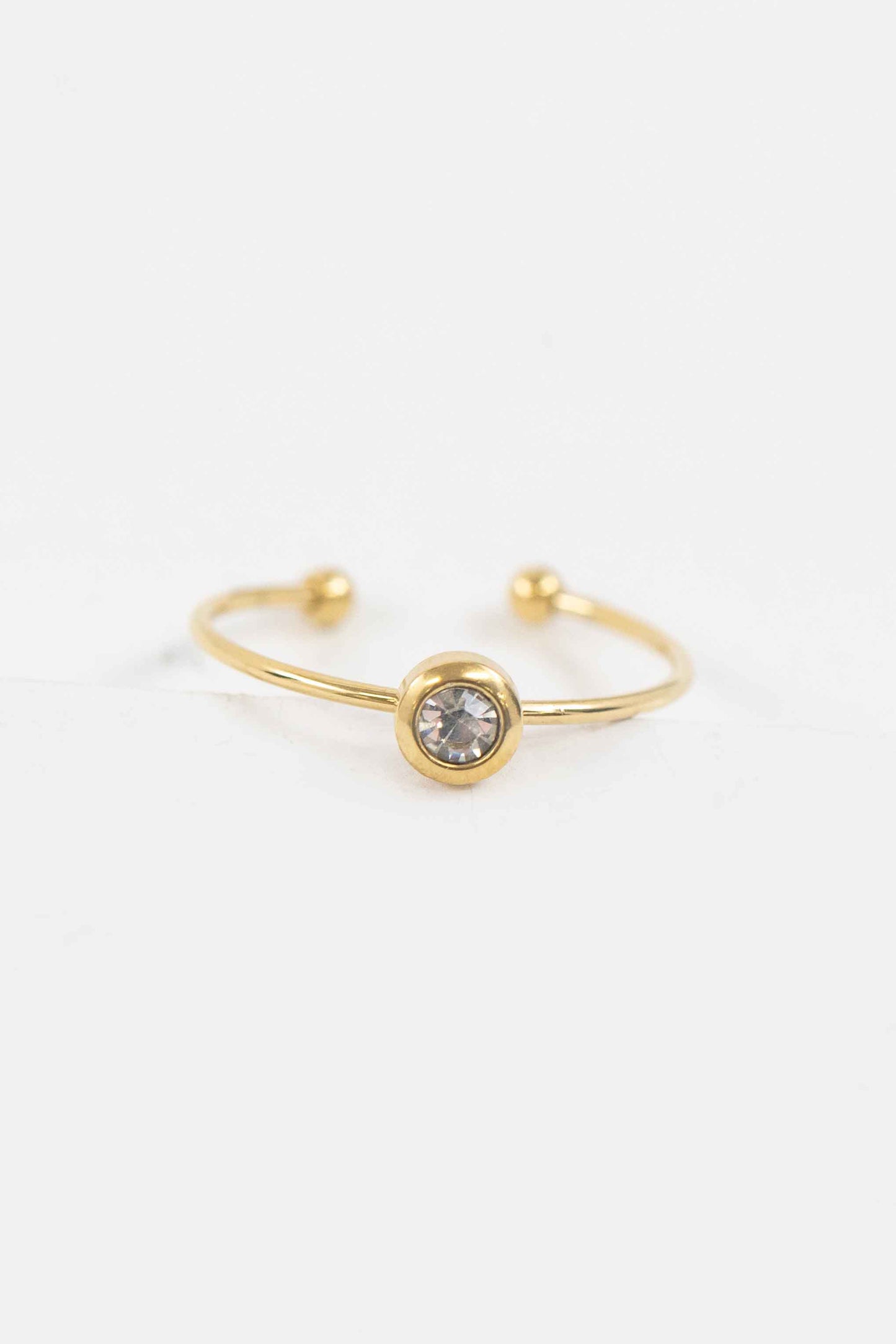 Circle Charm Adjustable Ring | Gold