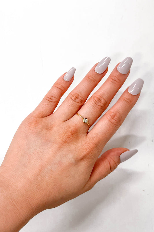 Circle Charm Adjustable Ring | Gold