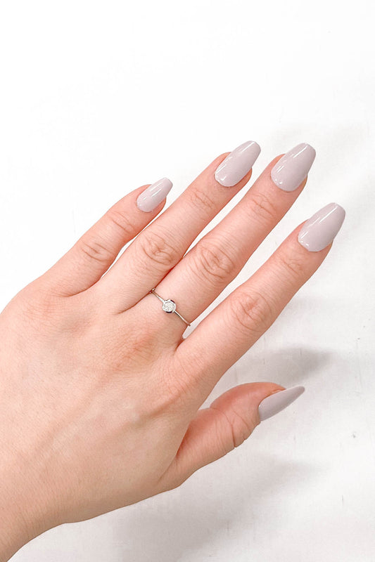 Circle Charm Adjustable Ring | Silver