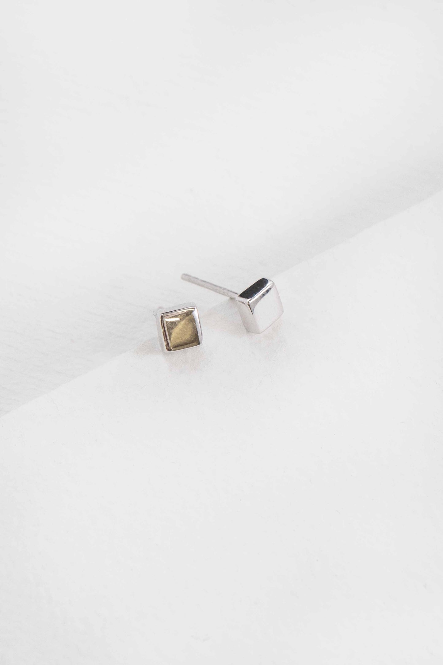 Polished Square Stud Earrings
