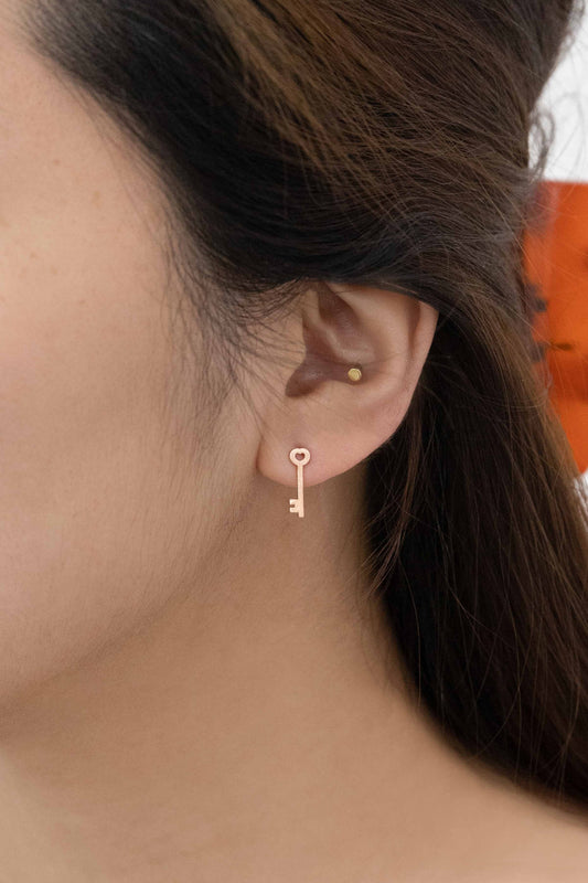 Antique Key Earrings