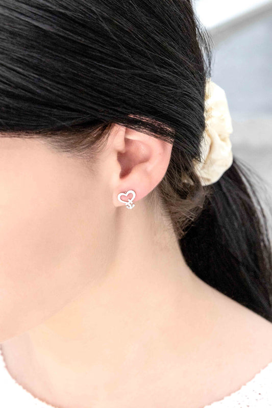 Anchored Heart Earrings