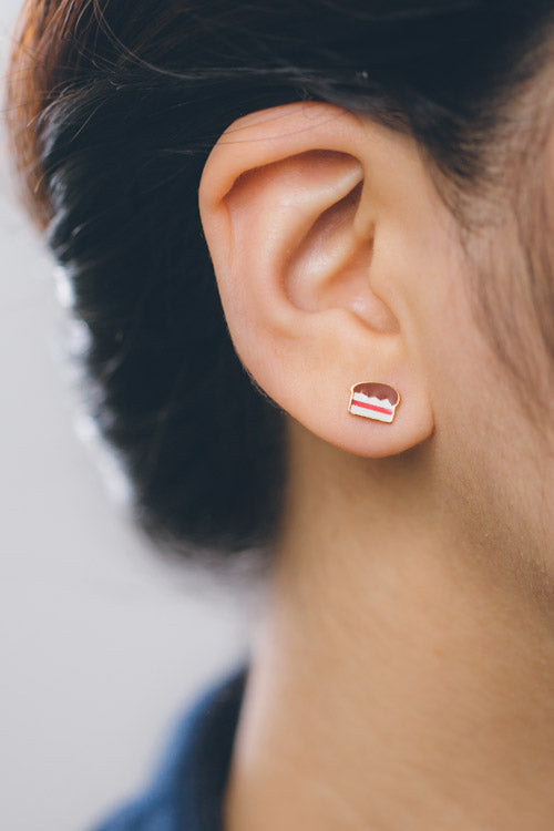 Cake Slice Stud Earrings