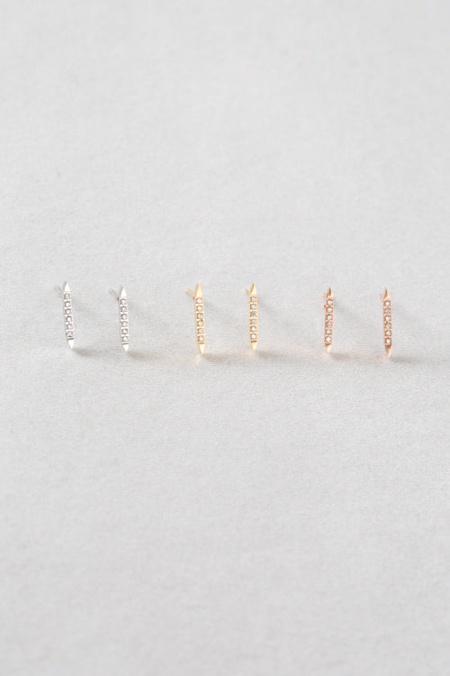 Saber Stud Earrings (14K)