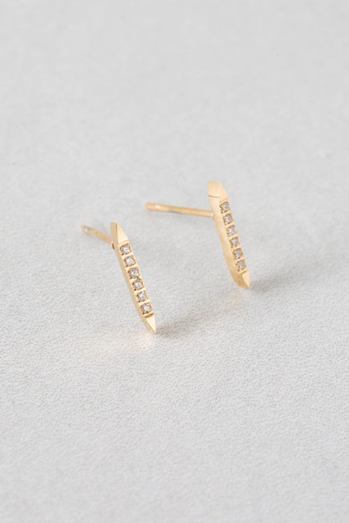 Saber Stud Earrings (14K)